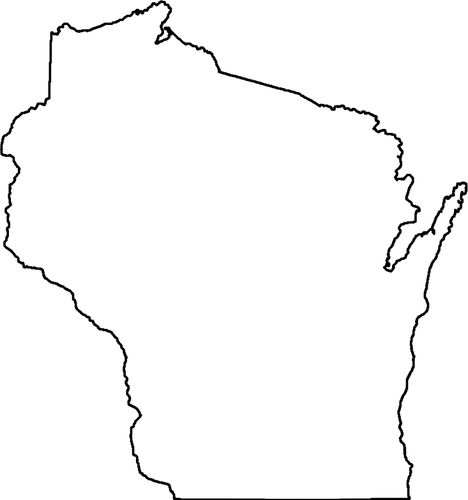 Mapa de Wisconsin